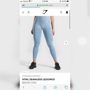 Gymshark Vital Seamless Leggings Blue SM